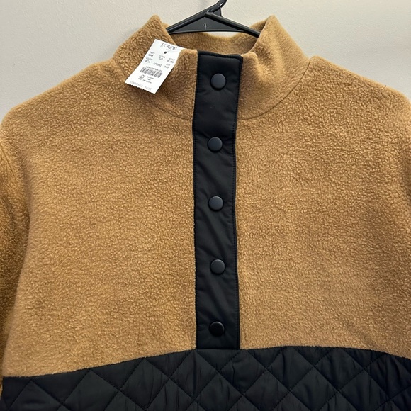 J. Crew Factory Quilted Sherpa Half Zip - Picture 5 of 16